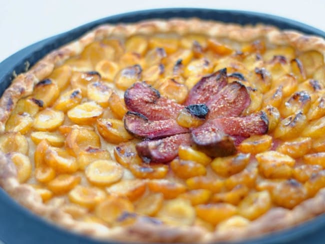 Tarte aux mirabelles, cœur de figues