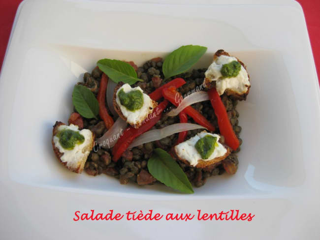 Salade tiède aux lentilles