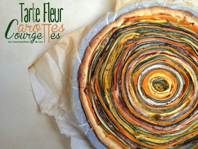 Tarte fleur carottes - courgettes