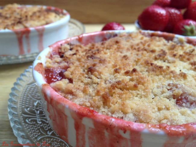 Crumble pommes et fraises