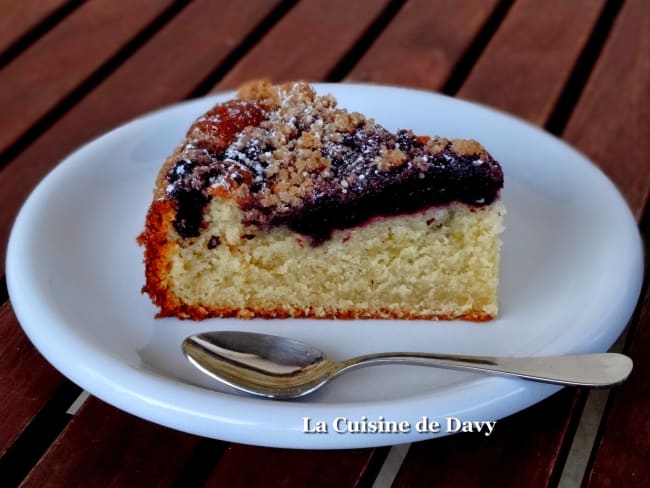 Streusel cake à la myrtille