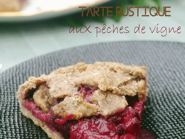 Délicieuse tarte rustique aux pêches de vigne