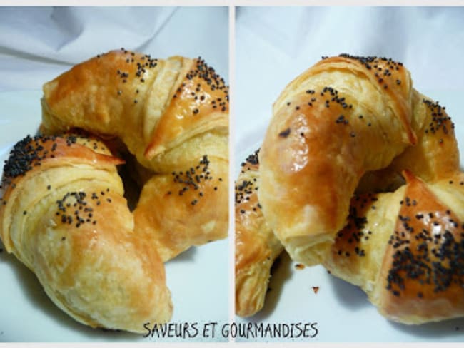 Croissants feuilletés farcis.