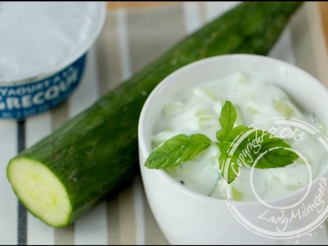 Concombre façon tzatziki