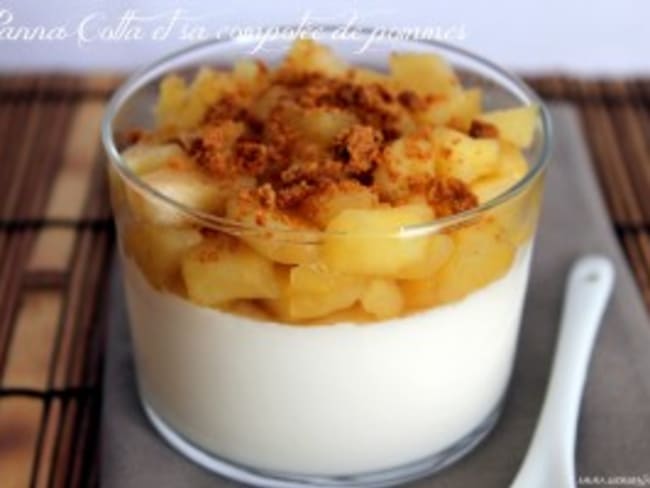 Panna cotta et sa comptée de pomme