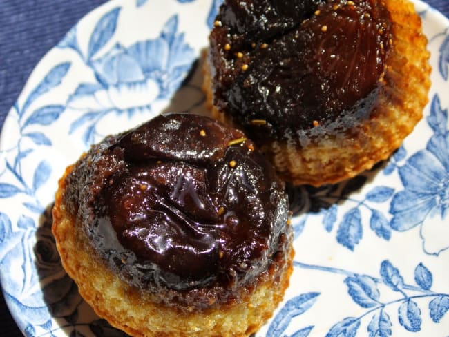 Petits gâteaux renversés aux figues