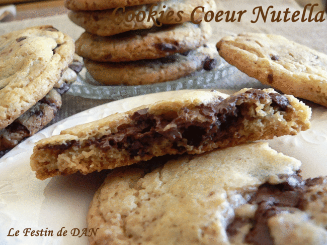 Cookies Chocolat et Coeur Nutella