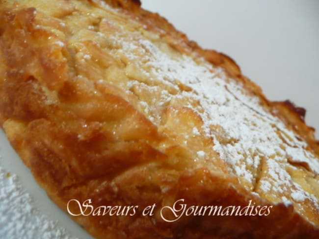 Gâteau fondant aux pommes.