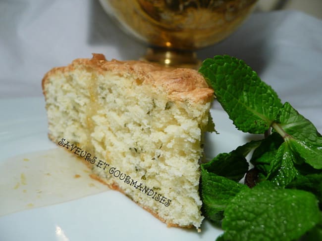 Gâteau citron-menthe