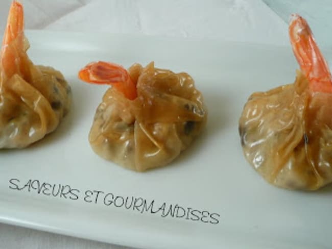 Wontons aux crevettes.