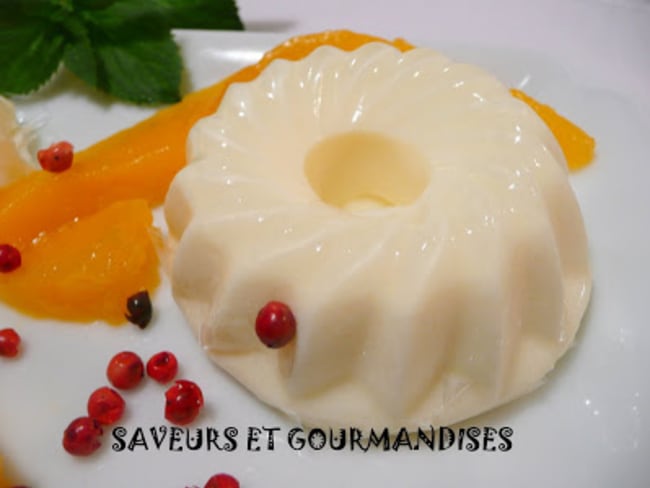 Panna Cotta au babeurre et mangues confites.