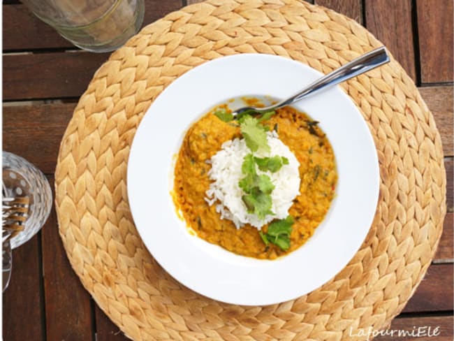 Dahl de lentilles corail