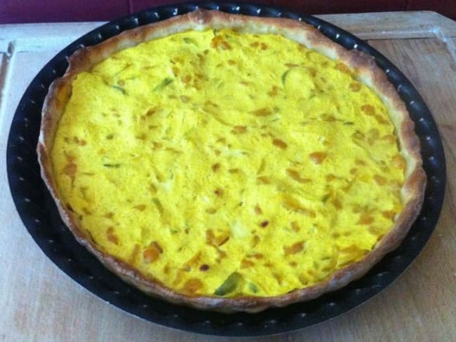 Tarte au curry de crevettes