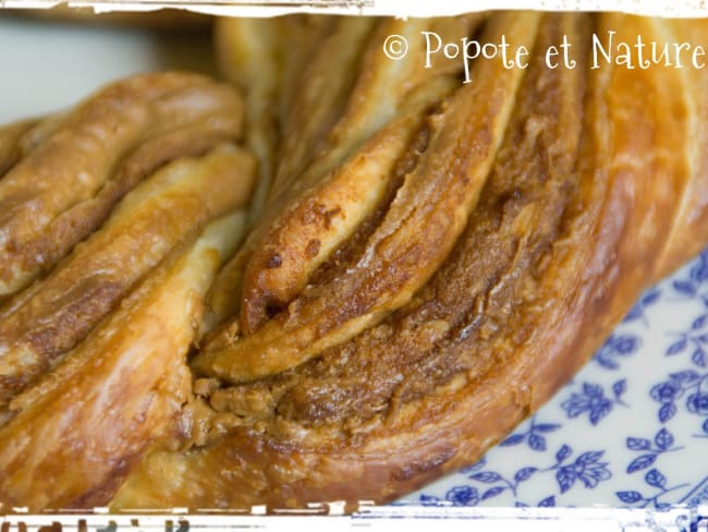 Couronne tressée feuilletée à la crème de Spéculoos façon kringle