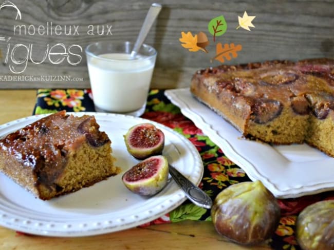 Gâteau moelleux aux figues, rapadura et vanille