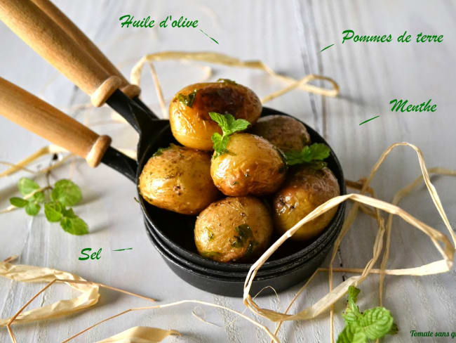 Petites pommes de terre à l'huile d'olive et à la menthe