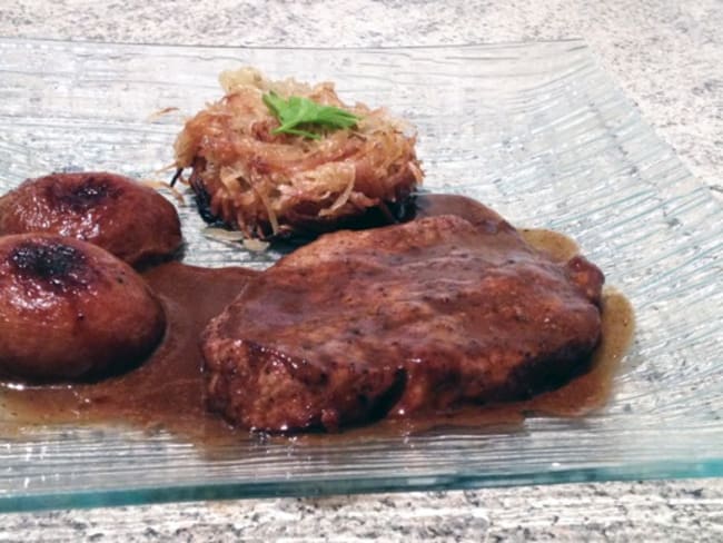 Escalopes de veau à la pêche