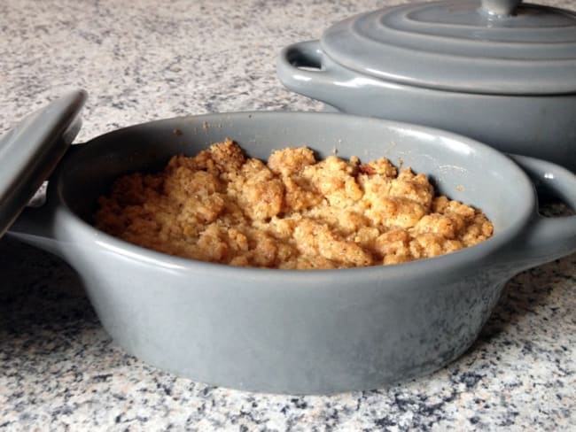 Crumble à la rhubarbe et au son d’avoine