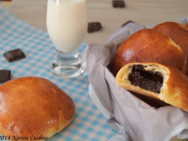 La brioche fourrée à la truffe au chocolat