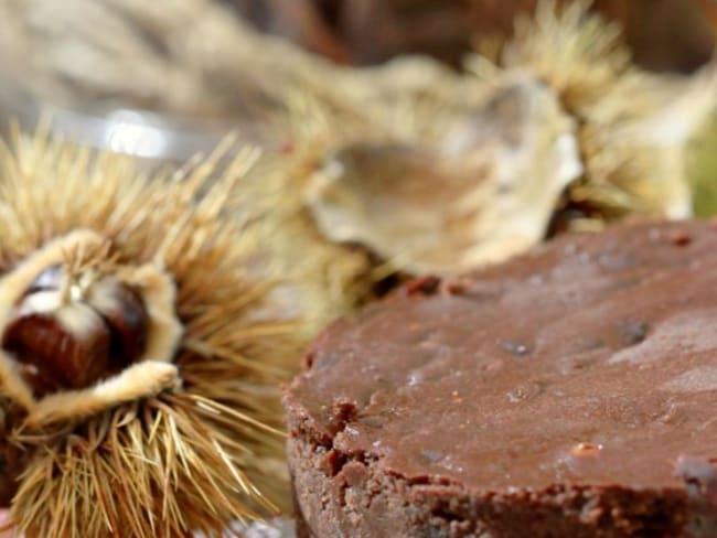 Fondant aux châtaignes des bois et chocolat