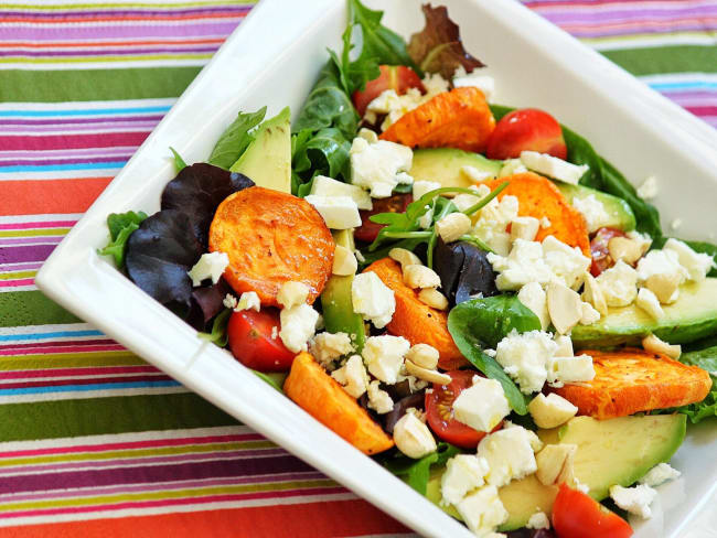 Salade de patates douces rôties au piment et citron