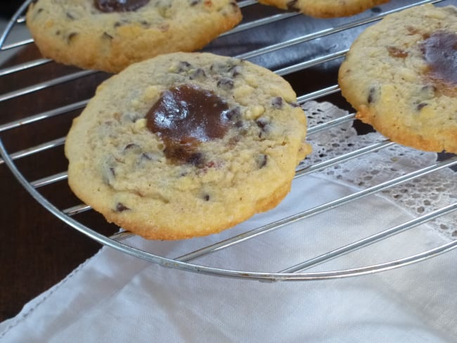 Cookies choco amandes au coeur crème de marron