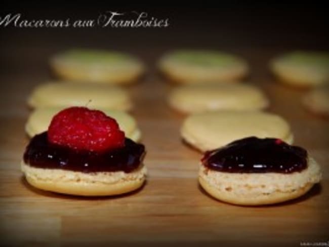 Macarons aux framboises