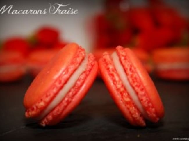 Macarons à la fraise