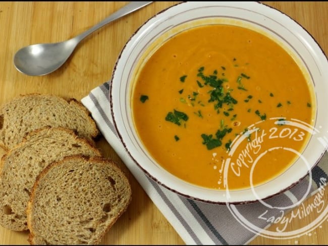 Soupe de châtaignes et potiron