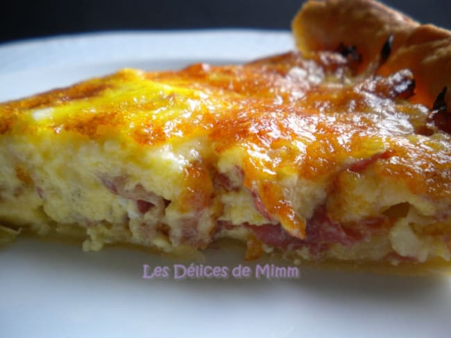 Quiche à la pancetta, oignons et Comté