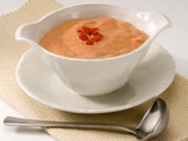 Sauce andalouse (mayonnaise, tomate poivron)