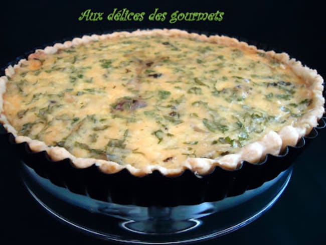 quiche aux herbes et aux oignons