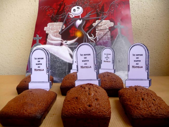 Muffins au Nutella d’Halloween « tombstone »