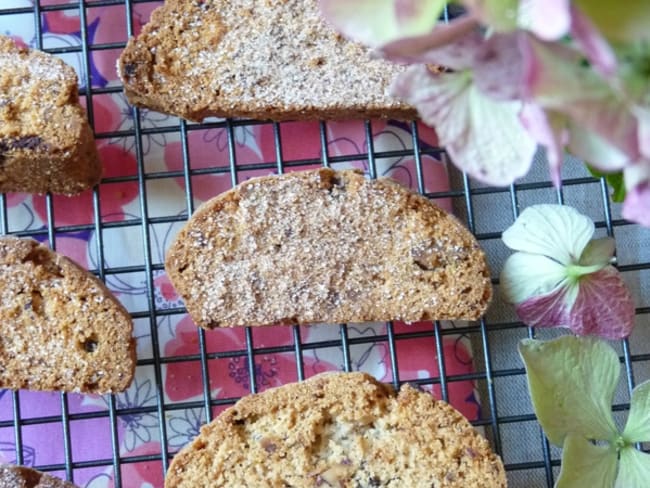 Mandelbrot aux noix de pécan et chocolat