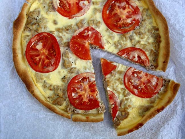 Quiche au thon et à la tomate