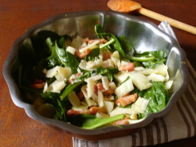 Salade d'épinard et fenouil à l'orange et au parmesan