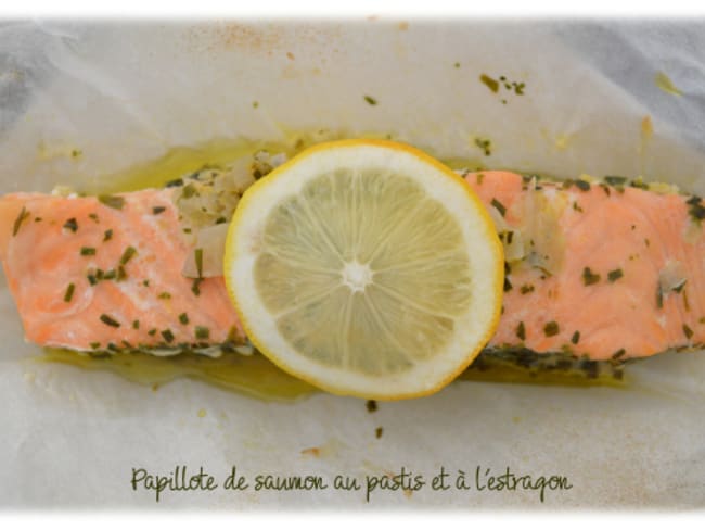 Papillote de saumon au pastis et à l’estragon