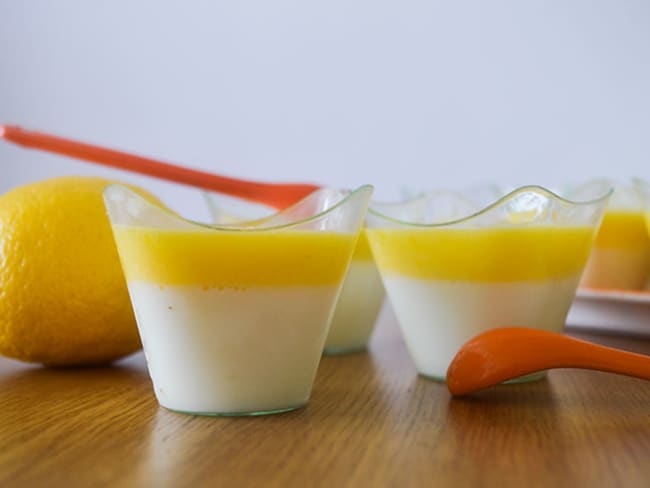 Verrines de panna cotta et lemon curd