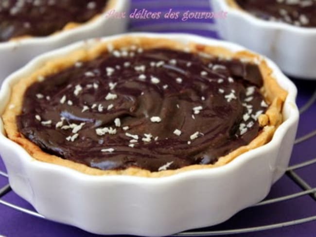 tartelettes aux poires et crémeux au chocolat