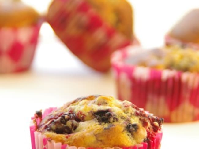 Muffins au citron et aux fruits rouges