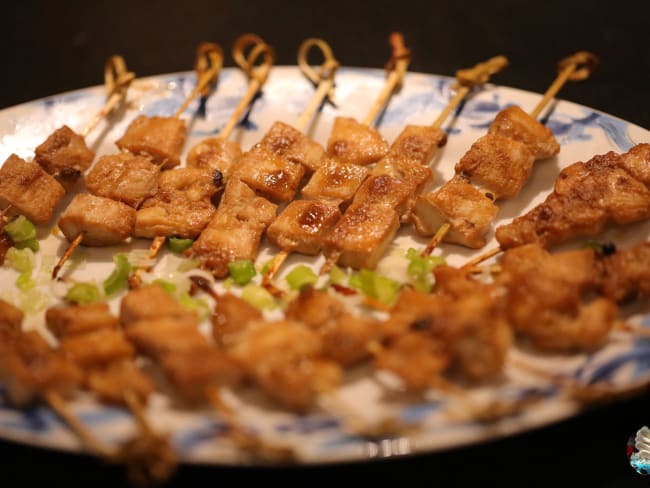 Brochettes japonaises Yakitori au poulet