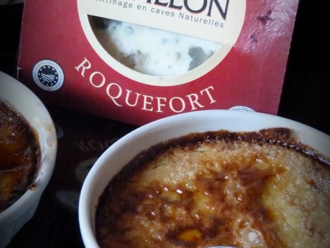 Crème brûlée au roquefort