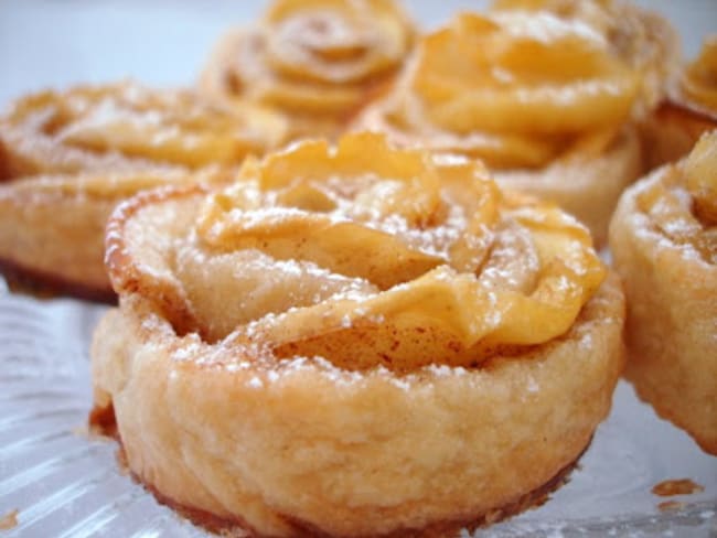 roses feuilletées aux pommes