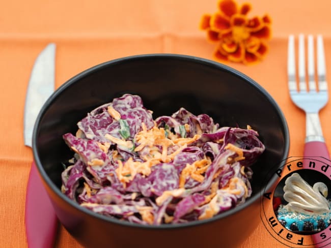 Salade coleslaw de chou rouge