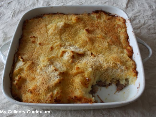 Hachis parmentier au confit de canard