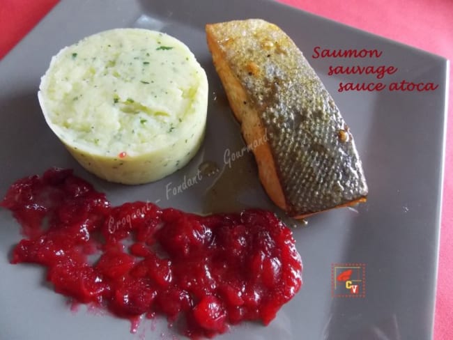 Saumon sauvage sauce atoca et écrasé de pommes de terre