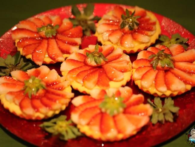 Tartes aux fraises individuelles