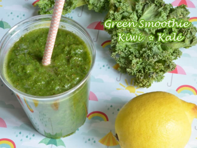 Green smoothie kiwi kale