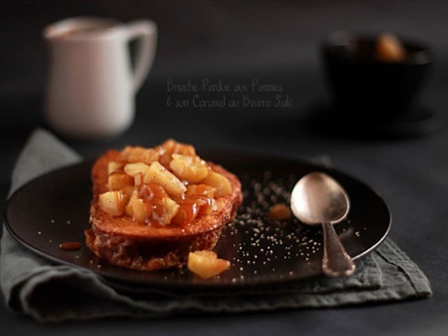 Brioche Perdue aux Pommes et son Caramel au Beurre Salé