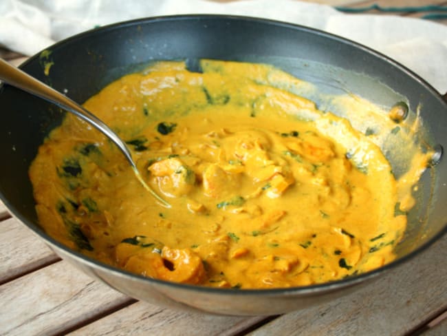 Curry thai de crevettes au lait de coco